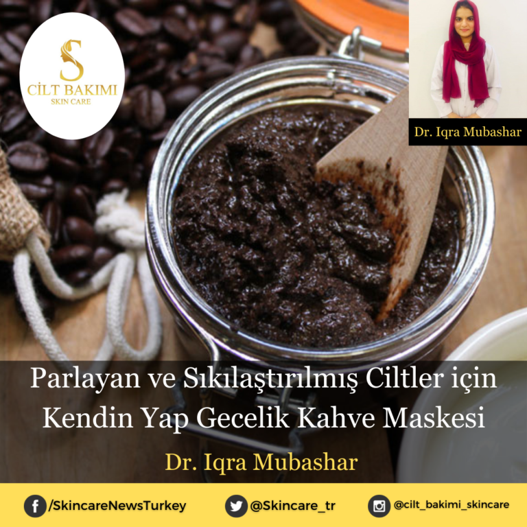 Parlayan ve Sıkılaştırılmış Ciltler için Kendin Yap Gecelik Kahve Maskesi